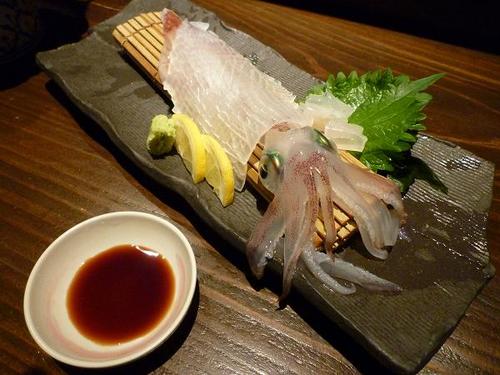 Ika No Ikizukuri Or Ikezukuri Very Fresh Squid Sashimi Arranged In The Original Shape Of The 8369
